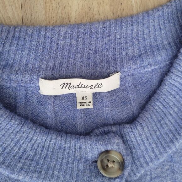 Madewell Bowden Henley Sweater Coziest Yarn Women's XS Preppy Wool Alpaca Blend - Picture 3 of 9
